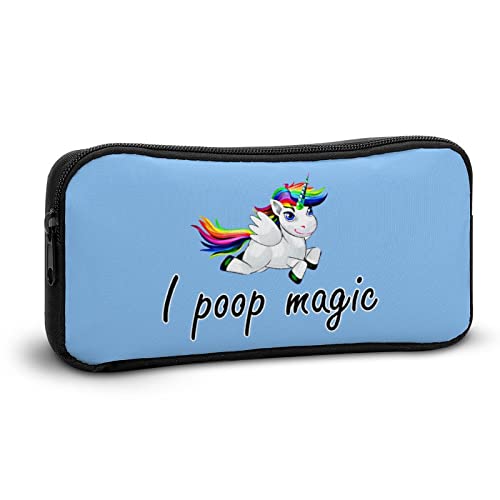 Unicorn I Poop Magic Pencil Case Pencil Pouch Coin Pouch Cosmetic Bag Office Stationery Organizer