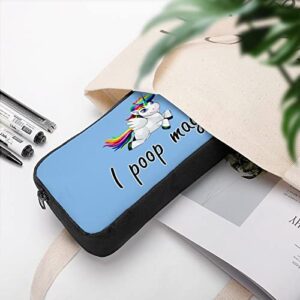 Unicorn I Poop Magic Pencil Case Pencil Pouch Coin Pouch Cosmetic Bag Office Stationery Organizer
