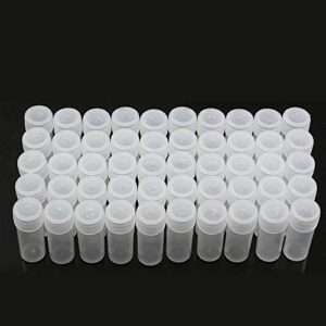 transparent plastic pill powders capsules bottle 5ml small parts holder bottle mini test tube vials sample bottle diamond painting accessories storage container lab sample collection (100pcs)