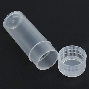 Transparent Plastic Pill Powders Capsules Bottle 5ML Small Parts Holder Bottle Mini Test Tube Vials Sample Bottle Diamond Painting Accessories Storage Container Lab Sample Collection (100Pcs)