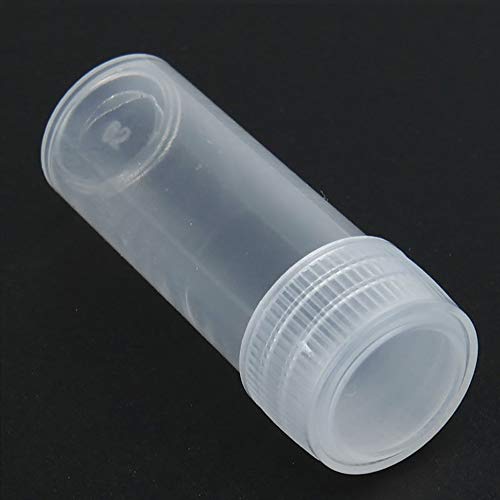 Transparent Plastic Pill Powders Capsules Bottle 5ML Small Parts Holder Bottle Mini Test Tube Vials Sample Bottle Diamond Painting Accessories Storage Container Lab Sample Collection (100Pcs)