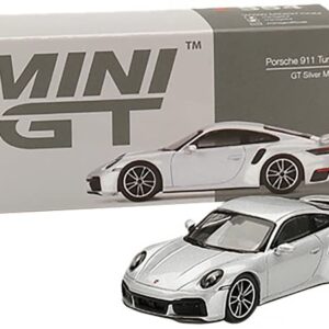 Truescale Miniatures 911 Turbo S GT Silver Metallic Edition to 4200 Pieces Worldwide 1/64 Diecast Model Car by True Scale MGT00354