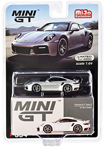 Truescale Miniatures 911 Turbo S GT Silver Metallic Edition to 4200 Pieces Worldwide 1/64 Diecast Model Car by True Scale MGT00354