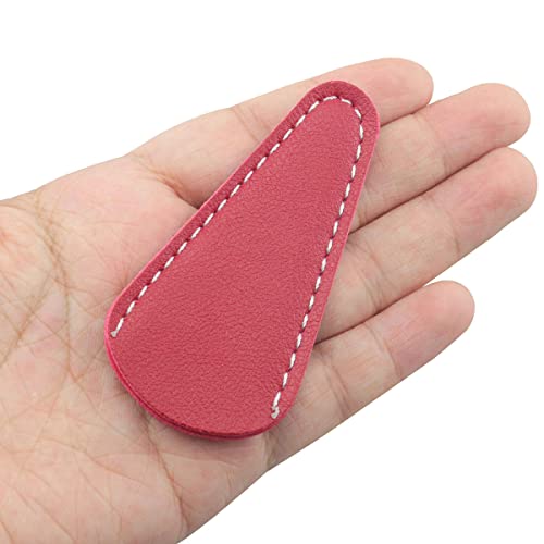 Ruiwaer 3pcs Leather Scissors Cover Protector Sewing Scissor Sheath for Embroidery Sewing Quilting Crafts (Black, Wine Red, Coffee)