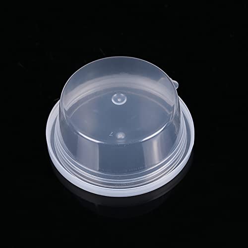 UUYYEO 24 Pcs Clear Plastic Slime Storage Containers Foam Ball Storage Cups Round Plastic Boxes Small Transparent Jars with Lids Craft Making Supplies