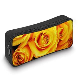 Yellow Rose Pencil Case Pencil Pouch Coin Pouch Cosmetic Bag Office Stationery Organizer