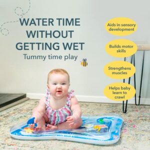 MAGIFIRE Playtime Baby Tummy Time Mat: Inflatable Water Mat for Infants 3-12 Months Old, Early Developmental Baby Toys, Perfect Baby Christmas Gifts, Stocking Suffers, Measures 27” x 21” Rectangle