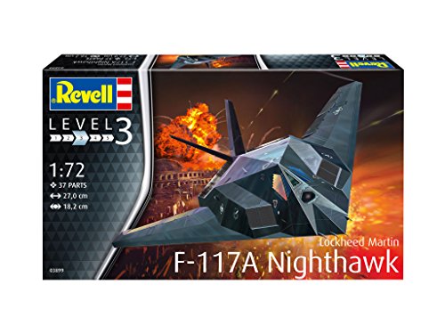 Revell 03899 F-117 F-117A Nighthawk Stealth Fighter, Multi Colour, 1: 72 Scale