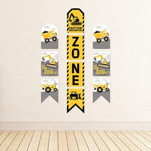 Big Dot of Happiness Dig It - Construction Party Zone - Hanging Vertical Paper Door Banners - Baby Shower or Birthday Party Wall Decoration Kit - Indoor Door Decor