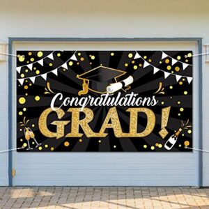 Class of 2022 Graduation Party Banner, Extra Large 78.8”x45.3” Graduation Party Decorations, Congrats Grad Party Supplies, Photo Prop, Booth Backdrop sign for Indoor Outdoor Home College Senior School