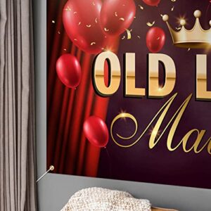 Old Lives Matter Backdrop Banner Decor Red and Black - Funny Happy Birthday Party Theme Decorations for Men Dad Grandpa Supplies