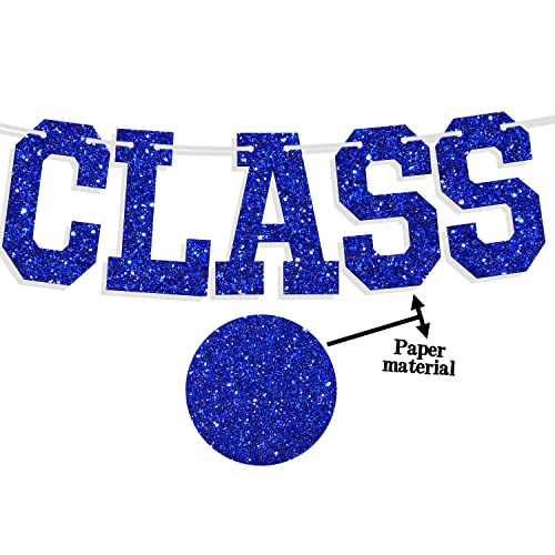 Congrats Class of 2023 Banner, You Did It / Congrats Grad, 2023 Graduation Theme Party Decorations(Black & Blue)