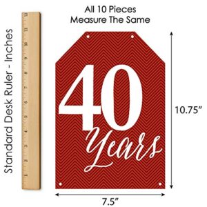 Big Dot of Happiness We Still Do - 40th Wedding Anniversary - Hanging Vertical Paper Door Banners - Anniversary Party Wall Decoration Kit - Indoor Door Decor