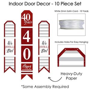 Big Dot of Happiness We Still Do - 40th Wedding Anniversary - Hanging Vertical Paper Door Banners - Anniversary Party Wall Decoration Kit - Indoor Door Decor