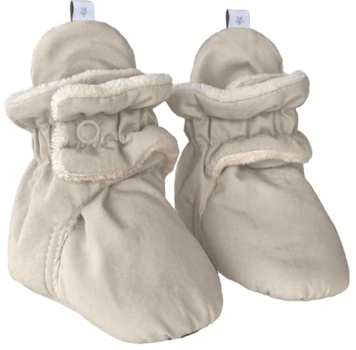 7AM Enfant Baby Booties Airy - Unisex Vegan Water Repellent with Plush Lining (Brush, us_footwear_size_system, infant, age_range, narrow, 6_months, 12_months)