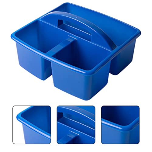 Zerodeko Craft Storage Basket Art Caddy Organizer Plastic Tote Compartment Cleaning Supply Caddy Paint Brush Container Washer Cleaner Basin with Handle for Classroom Nursery Bathroom