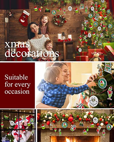 Christmas Decorations, 24Pcs Paper Christmas Tree Ornaments, Ornaments for Christmas Trees