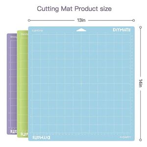 Cutting Mats for Cricut, DIYMATE 3 Pack 12x12 inch Light Grip Adhesive Cutting Mats for Cricut Maker 3/Maker/Explore 3/Air 2/Air/One, Quilting Cutting Mats Accessories Replacement