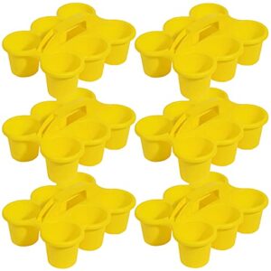 deflecto caddy cup, 12.1” x 5.3” x 9.6”, yellow 6 count