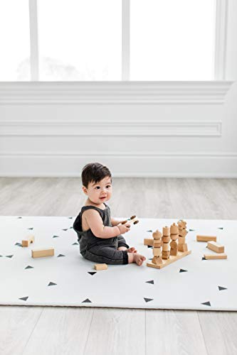 Ofie Mat by LITTLE Bot, Soft Baby Play mat, Reversible Foam Floor mat, Waterproof, 6.5 ft x 4.5 ft, Durable and Non-Toxic (Zen line, Large)