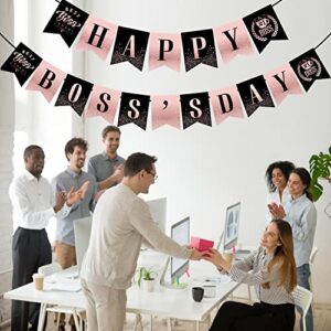 Happy Boss’s Day Banner Party Decorations Supplies - International Boss Day Hanging Banner Number 1 Boss Decoration Banner Best Boss Ever Party Decor