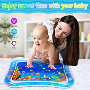 Tummy Time Water Mat Sensory Toys, Gifts for Baby, Baby Activity Center Stimulation 3 to 12 Months Baby Growth, Baby Water Play Mat for Infants and Toddlers