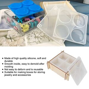 Multilayer Storage Box Mold Set Silicone Trinket Organizer Holder Mold Stackable Flexibility and Durable Use Molds to Make Unique Jewelry Box, Lipsticks Holder Organizer