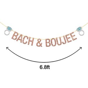 Deloklte Bach & Boujee Banner-Bridal Shower,Bachelorette Party Decorations Banner-Bach Party Decorations,Bachelorette Party supply,Rose Gold