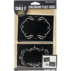 k&company chalk-it-now chalkboard place cards (10 pack), 2.75″