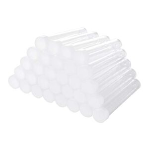 Craftdady 200Pcs Clear Plastic Tube Bead Containers Transparent Storage Test Tubes with Caps 2.99x0.53" (76x13.5mm)