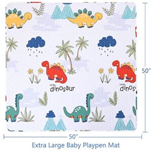 50 x 50 Play Mat for LIAMST and TODALE Baby Playpen, Non-Slip Washable Baby Playpen Mat, Baby Crawling Mats for Floor, Portable Travel Large Play Mats for Toddlers and Infants