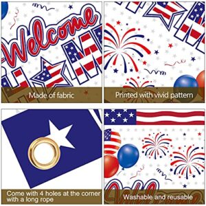 Welcome Home Door Banner Decorations, Patriotic Party Deployment Returning Door Cover Sign Supplies, Military Army Homecoming Party Door Backdrop Décor