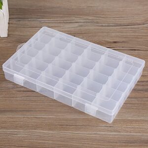 Yosoo Transparent Plastic Organizer Container, Adjustable Divider Removable Storage Box for Sorting Earrings Rings Beads Jewellery (36 Grid)