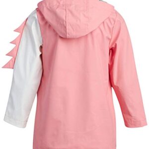 Pink Platinum Girls' Jacket - Lightweight Waterproof Raincoat with Polar Fleece Lined Hood, Size 6X, Soft Coral