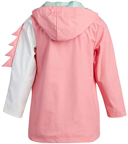 Pink Platinum Girls' Jacket - Lightweight Waterproof Raincoat with Polar Fleece Lined Hood, Size 6X, Soft Coral