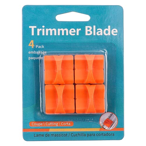 ZEQUAN Paper Cutter Blades, Paper Trimmers Replacement Blades with Safe Hiding Blade Design, Orange 1 x 1 x 0.86 in