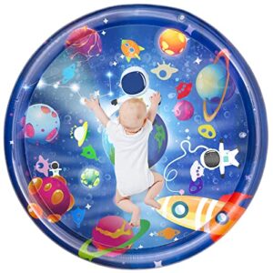 auruza inflatable tummy time water mat – large baby water play mat have more space for movement, tummy time toys for 6 to 12 months promote baby development, cute baby gifts for boy&girl