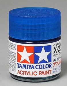 tamiya acrylic x23 clear blue 23ml bottle