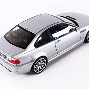 Solido S1806503 1:18 2003 BMW E46 CSL Coupe-Silver Grey Collectible Miniature car