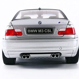 Solido S1806503 1:18 2003 BMW E46 CSL Coupe-Silver Grey Collectible Miniature car