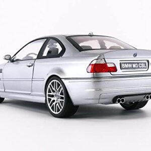 Solido S1806503 1:18 2003 BMW E46 CSL Coupe-Silver Grey Collectible Miniature car