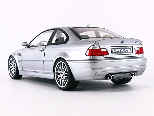 Solido S1806503 1:18 2003 BMW E46 CSL Coupe-Silver Grey Collectible Miniature car