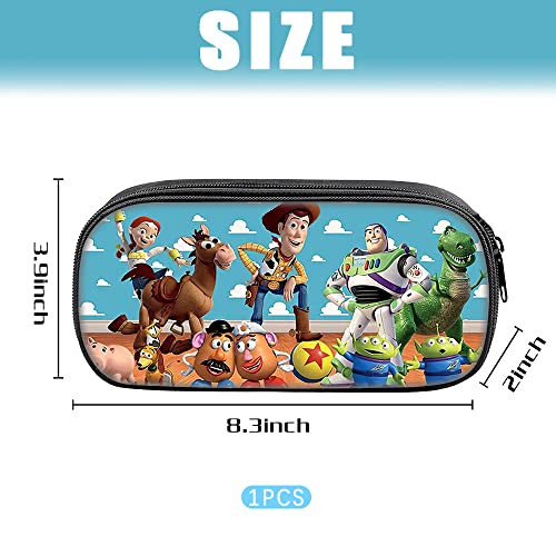 Toy Inspired Story Pencil Case, Cartoon Large Capacity Pencil Bag, Design Anime Pencil Case for Boys And Girls School Supplies