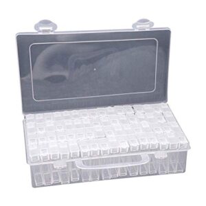 transparent storage box w/ 64 slots plastic beads storage container box multi storage jars diamond painting boxes adjustable storage diamond embroidery box of diamond embroidery box jewelry organizat