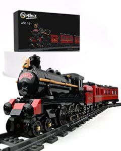 nifeliz gwr 2900 class steam train building kit, collectible steam locomotive display set, 1:38 scale model train building kit with train track, top present for train enthusiasts (789 pcs)