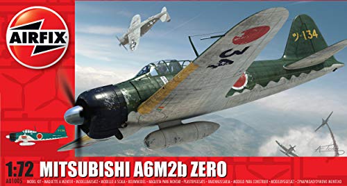 Airfix A01005 Mitsubishi Zero Model Building Kit, 1:72 Scale, Navy