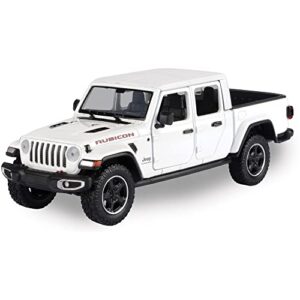 2021 gladiator rubicon (closed top) pickup truck white 1/24-1/27 diecast model car by motormax 79368