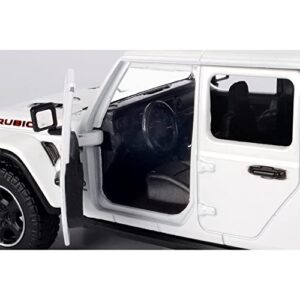 2021 Gladiator Rubicon (Closed Top) Pickup Truck White 1/24-1/27 Diecast Model Car by Motormax 79368