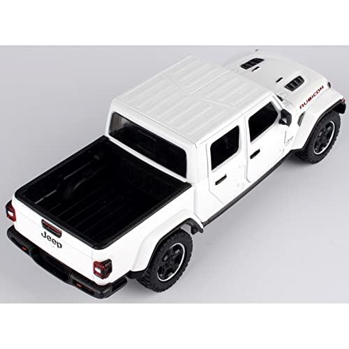 2021 Gladiator Rubicon (Closed Top) Pickup Truck White 1/24-1/27 Diecast Model Car by Motormax 79368