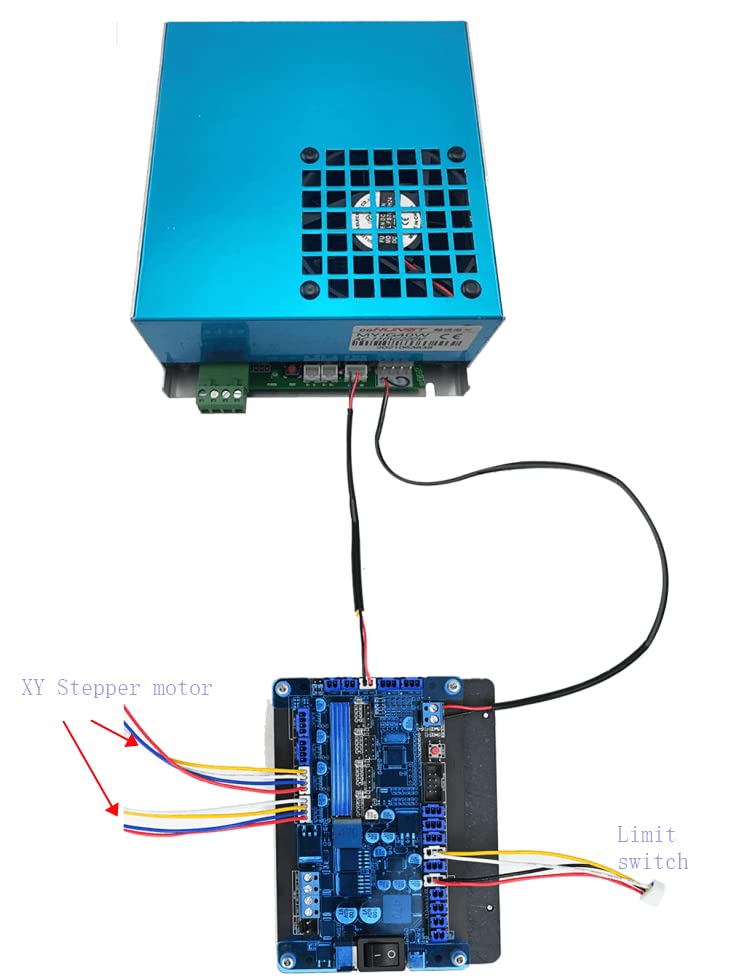 Monport K40 Laser Engraver Motherboard Upgrade Controller Compatible with lightburn for 40w Laser Engraver Lightburn Compatible，Acrylic Protection and Quiet Drive for CNC CO2 Laser Engraver Machines